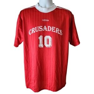 Vintage Adidas Crusaders #10 Soccer Jersey Made USA Red Men's Large 90s L